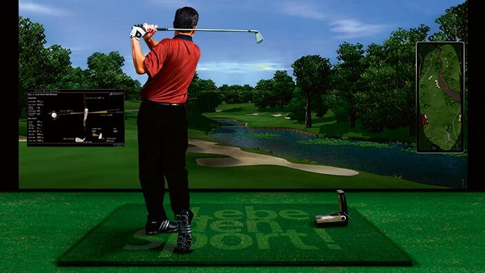 Indoor Golf Unterricht mit Golf Pro